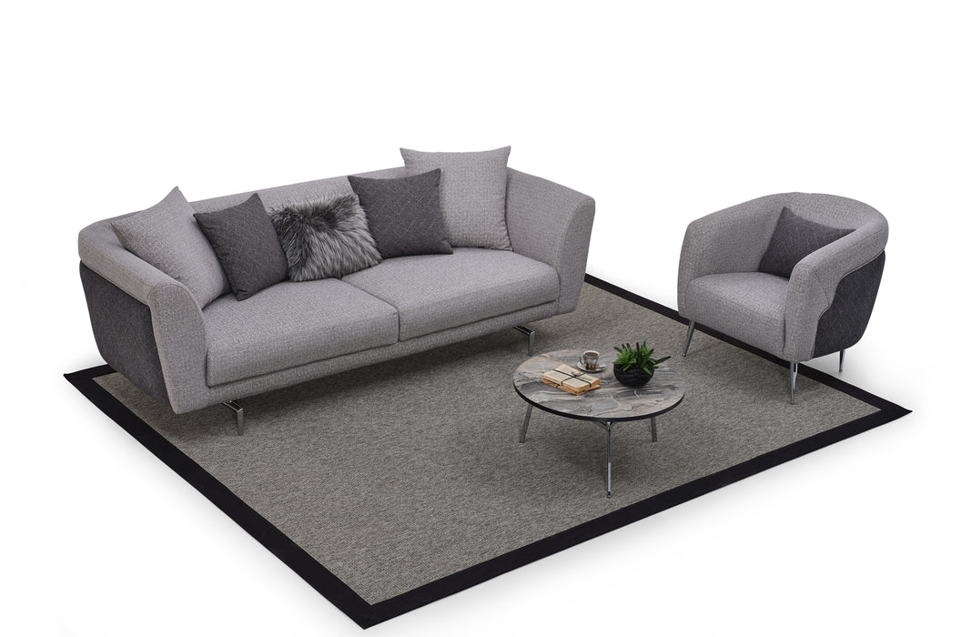 Modena Stationary Sofa Grey