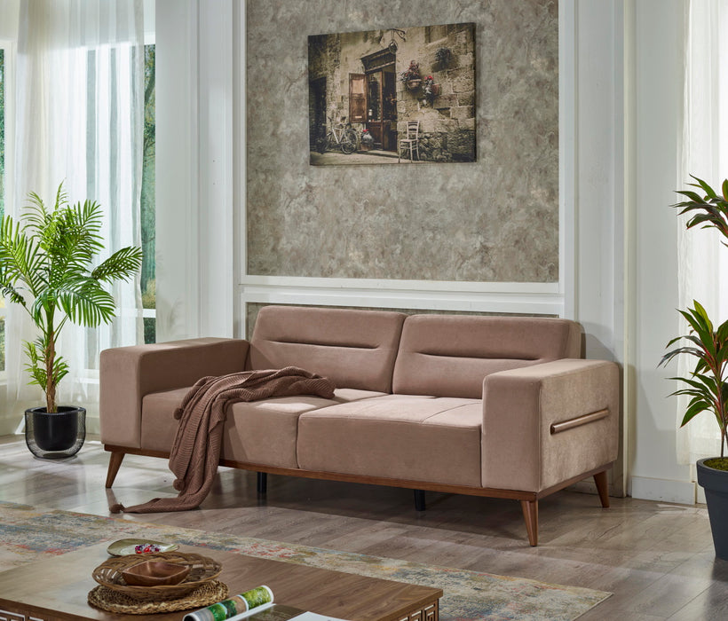 Odesa Convertible Sofa Light Brown