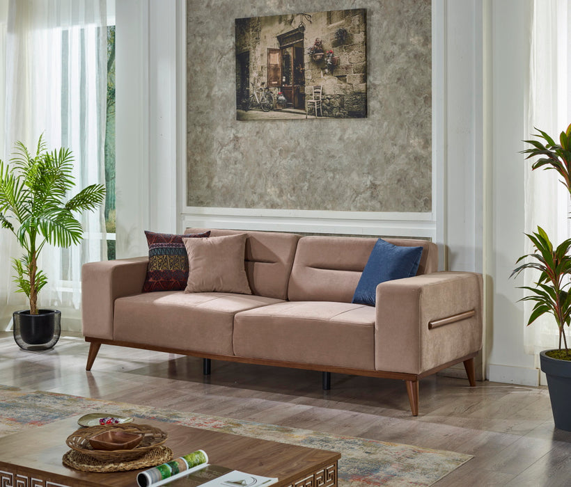 Odesa Convertible Sofa Light Brown