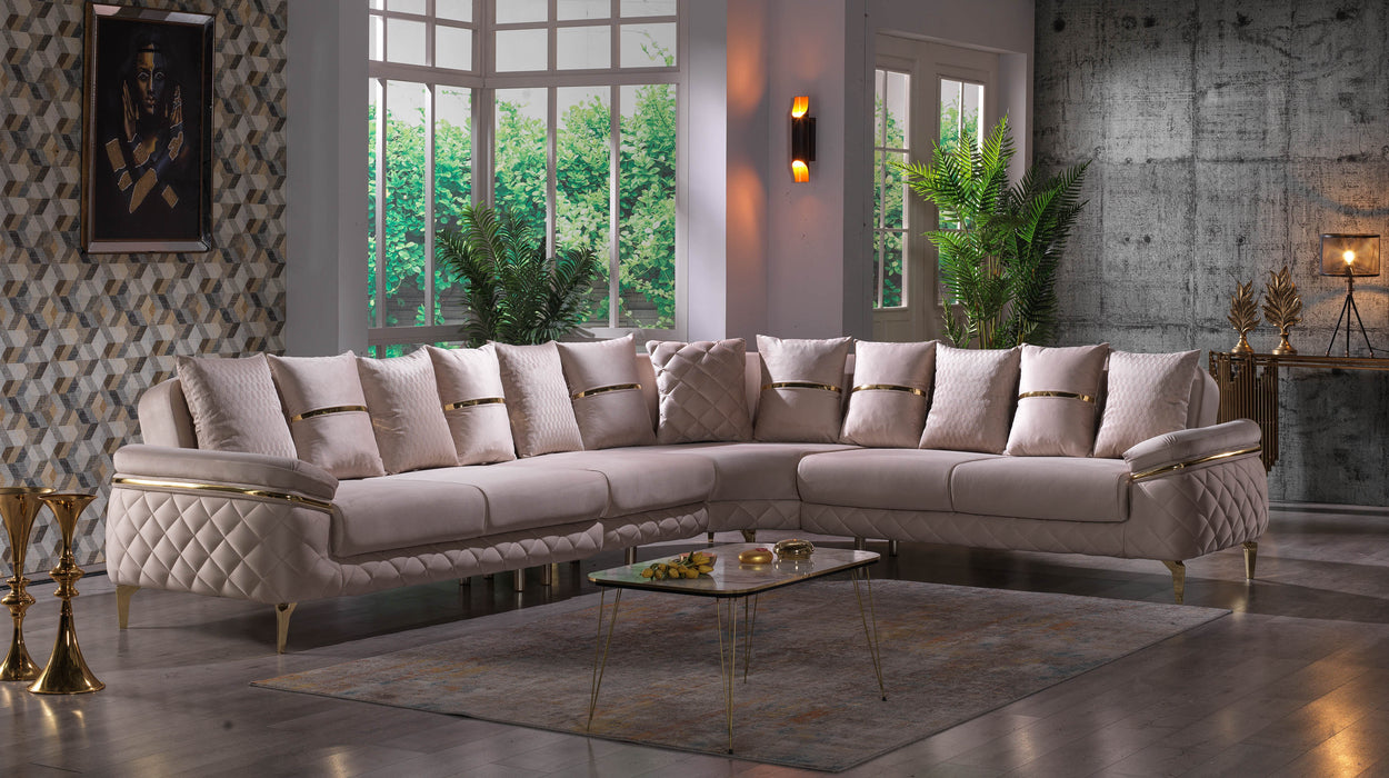 Orlando Convertible Sectional Cream