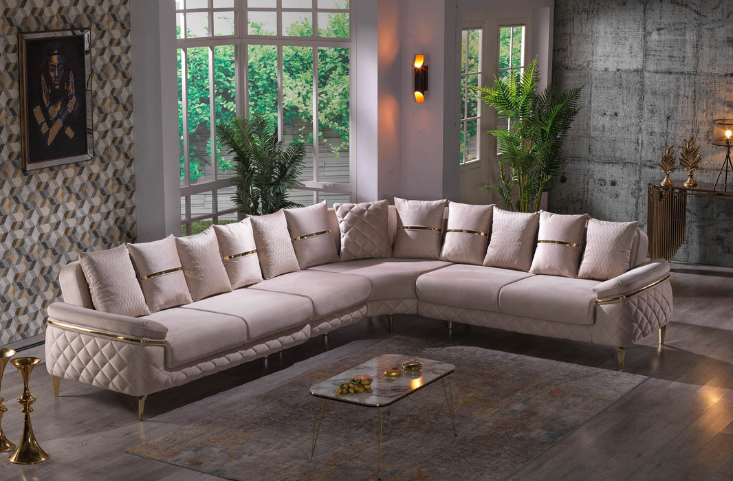 Orlando Convertible Sectional Cream