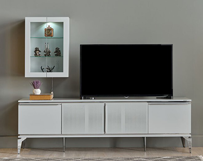 Chrome Gray Loretto TV Stand