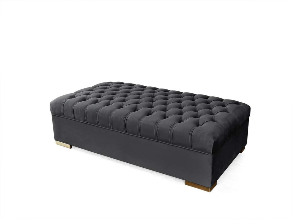 Lauren Gray Velvet Double Chaise Sectional