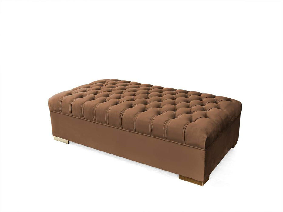 Lauren Mocha Velvet Double Chaise Sectional