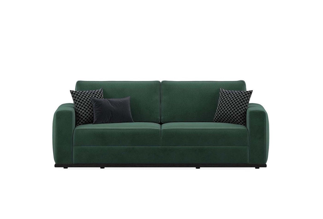 Carino 3-Seater Sofa Bed with Storage, Velvet (Light Green)