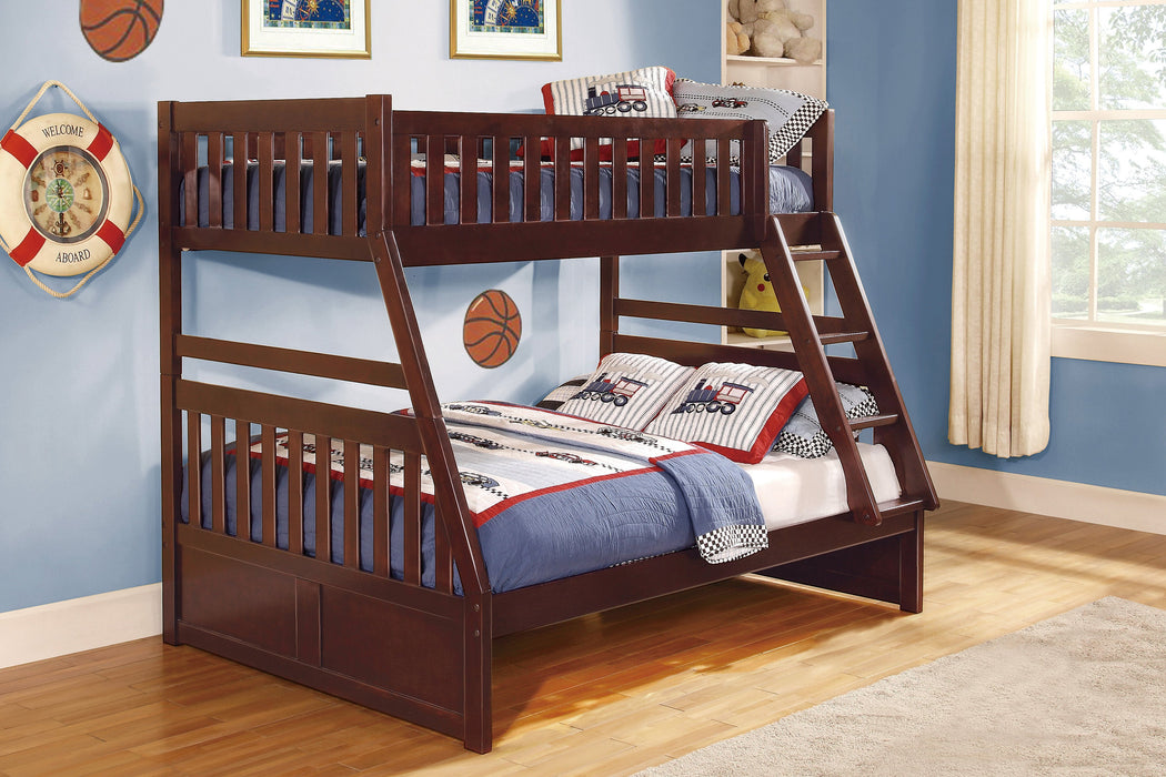 Rowe Dark Cherry Twin/Full Bunk Bed