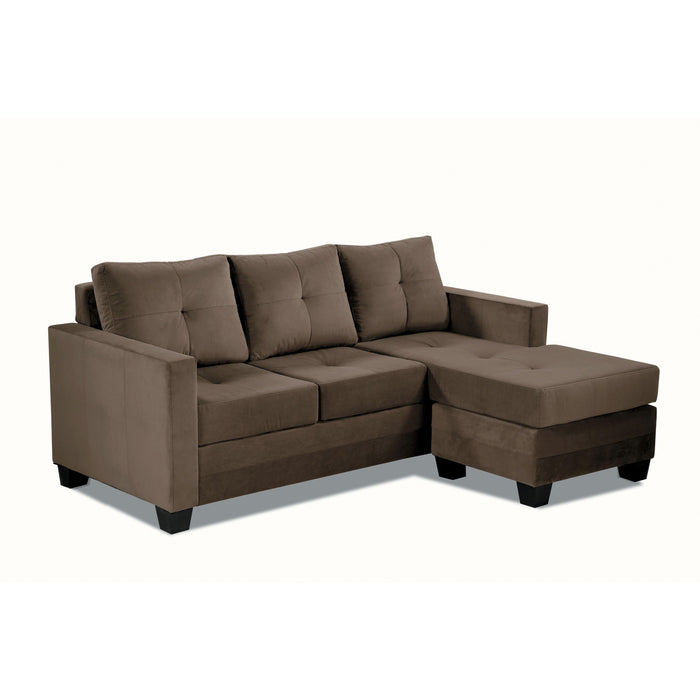 Phelps Chocolate Reversible Sofa Chaise