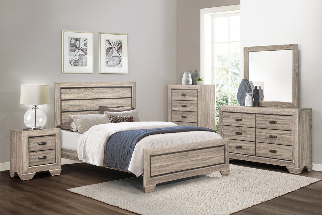 Beechnut Light Elm Queen Panel Bed