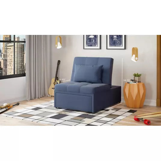 Corvet Navy Mello Pull Out Chair In A Box