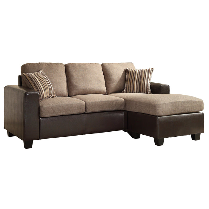 Slater Grayish Brown Reversible Sofa Chaise