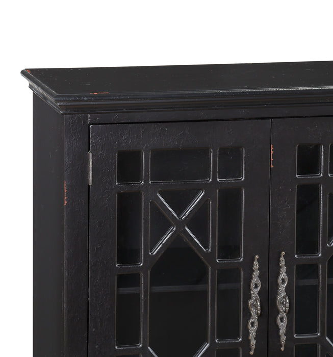 Eliza Antique Black Accent Chest