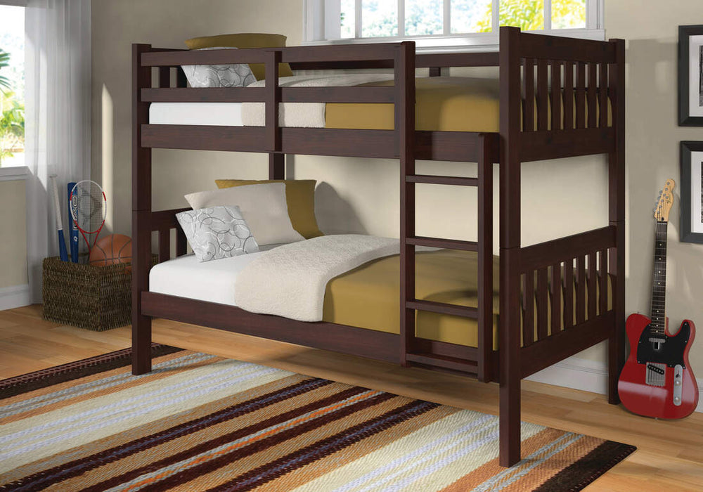 Smart Cappuccino Twin Over Twin Bunk Bed