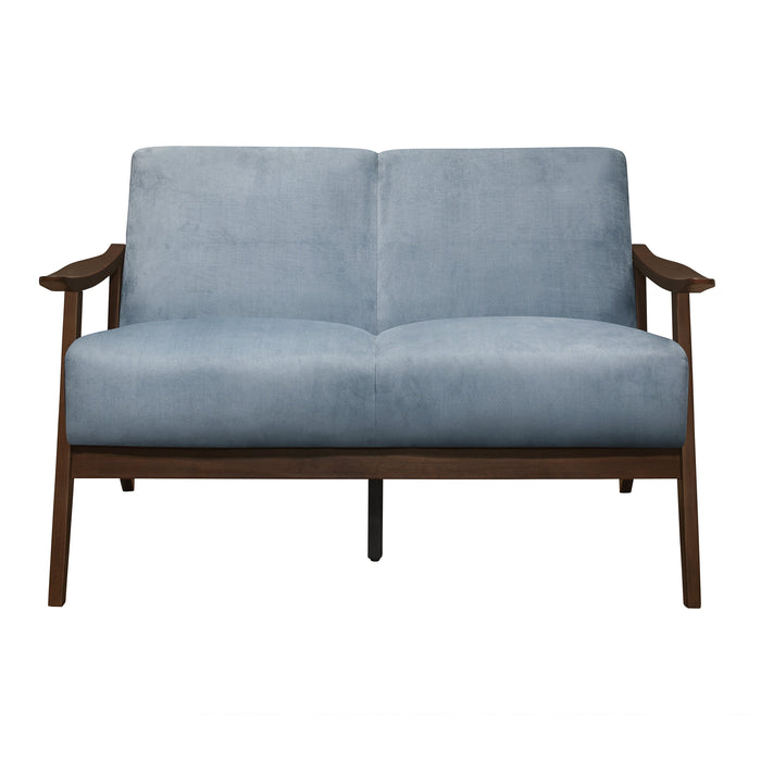 Carlson Blue Gray Loveseat