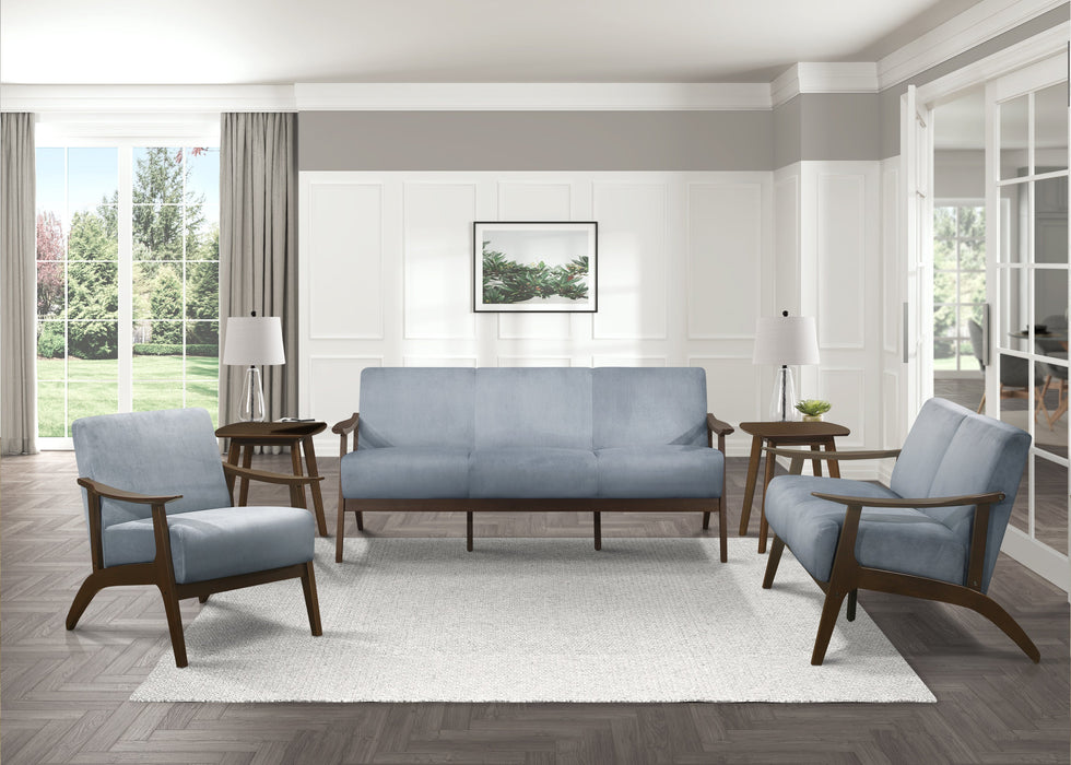 Carlson Blue Gray Loveseat