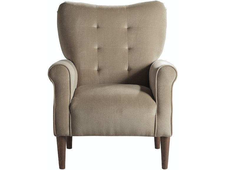 Kyrie Brown Velvet Accent Chair