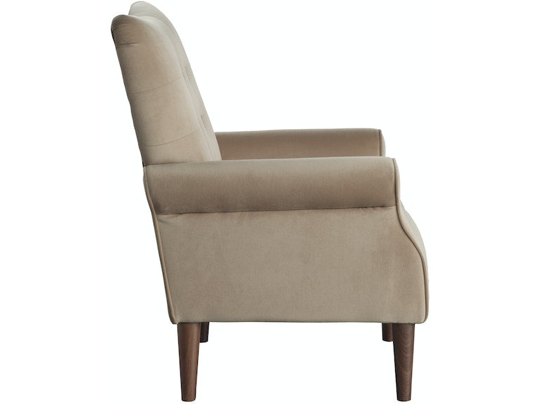 Kyrie Brown Velvet Accent Chair