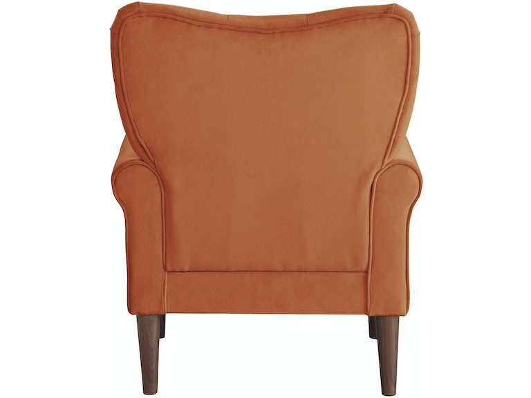 Kyrie Orange Velvet Accent Chair