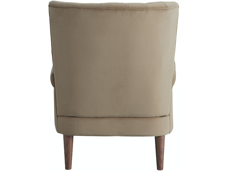 Urielle Brown Gray Velvet Accent Chair