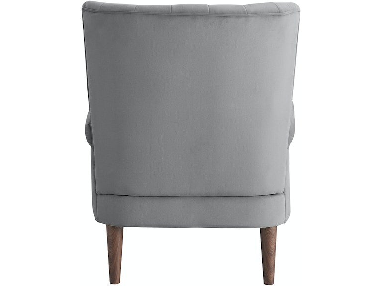 Urielle Dark Gray Velvet Accent Chair