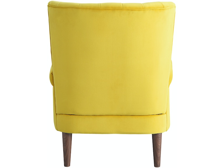 Urielle Yellow Velvet Accent Chair