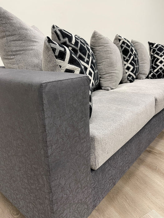 Monroe Gray 2-Tone RAF Sectional