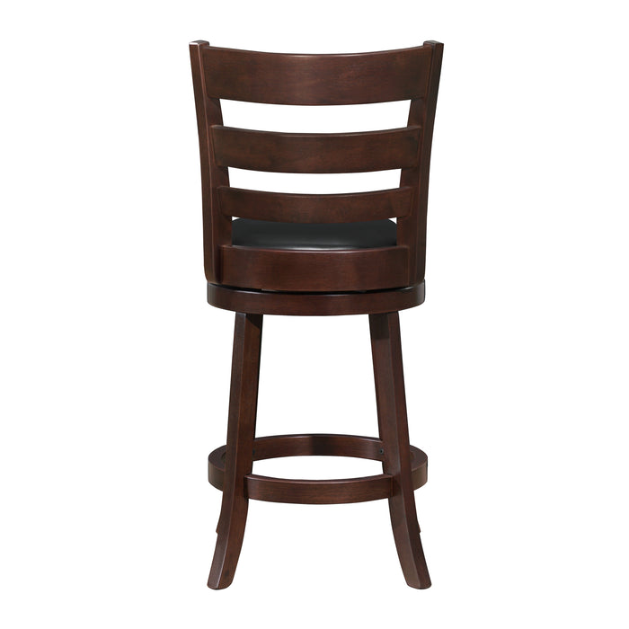 Edmond Dark Cherry Swivel Counter Height Chair