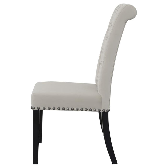 Alana Upholstered Tufted Side Chairs with Nailhead Trim