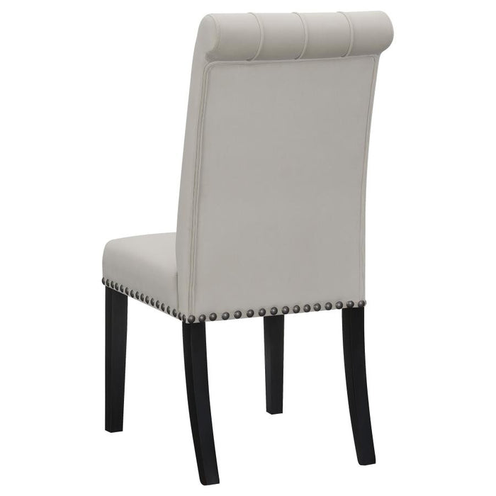 Alana Upholstered Tufted Side Chairs with Nailhead Trim