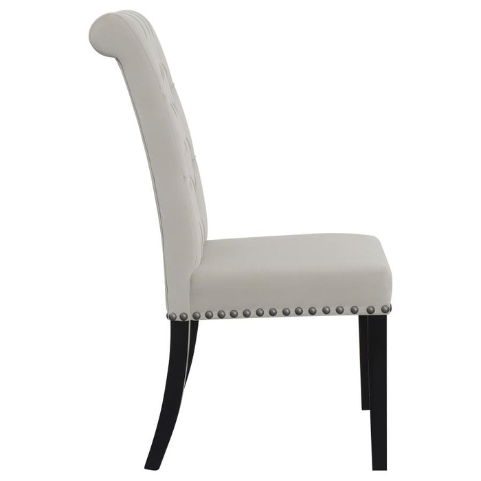 Alana Upholstered Tufted Side Chairs with Nailhead Trim