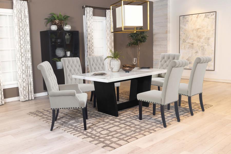 Alana Upholstered Tufted Side Chairs with Nailhead Trim