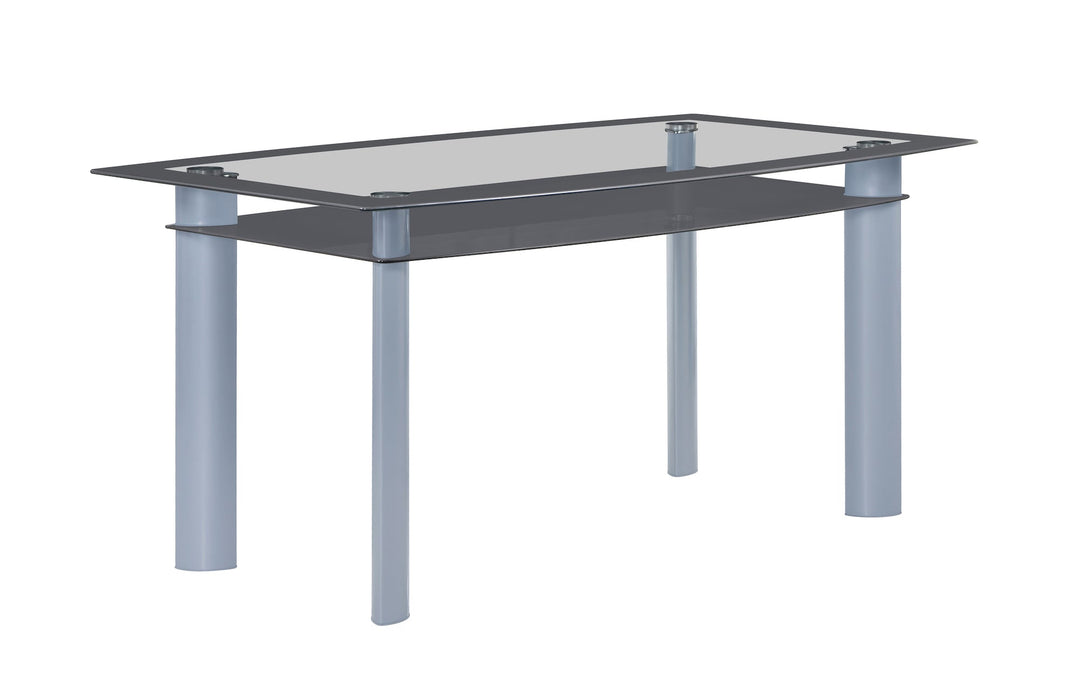 Echo Gray Glass-Top Dining Set