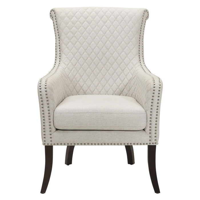 Avalon Beige Quilted Accent Chair