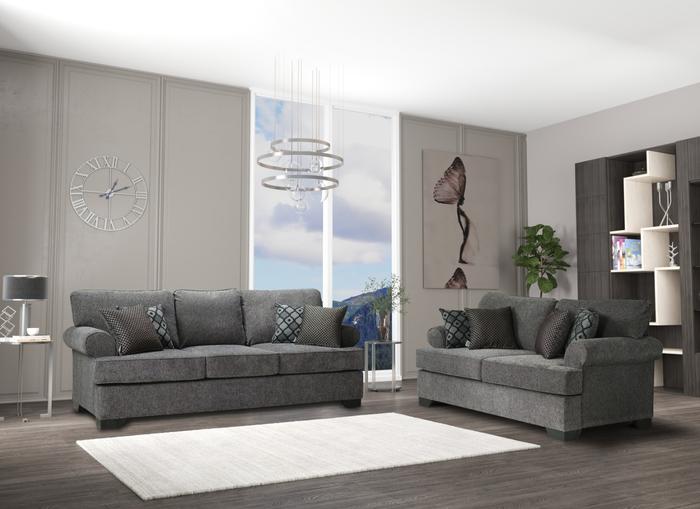 Melstone Charcoal Living Room Set