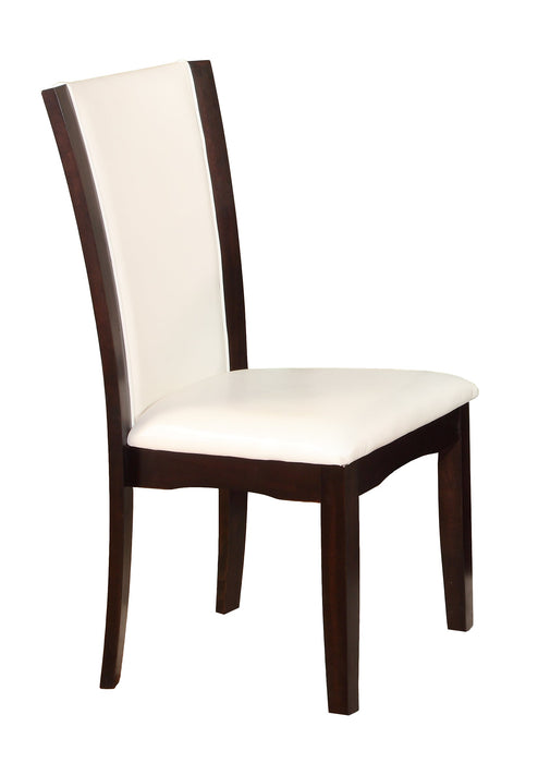 Camelia White/Espresso Side Chair, Set of 2