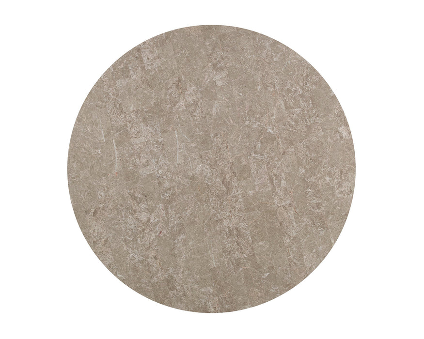 Vesper Brown/Gray Marble Round Dining Table