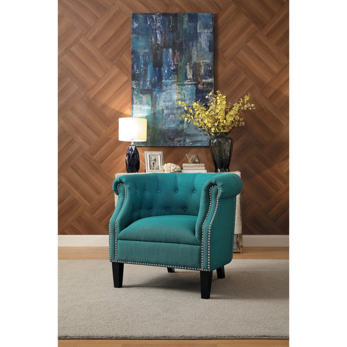 Karlock Teal Accent Chair