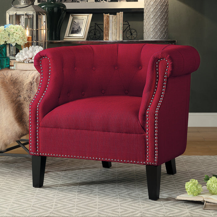 Karlock Red Accent Chair