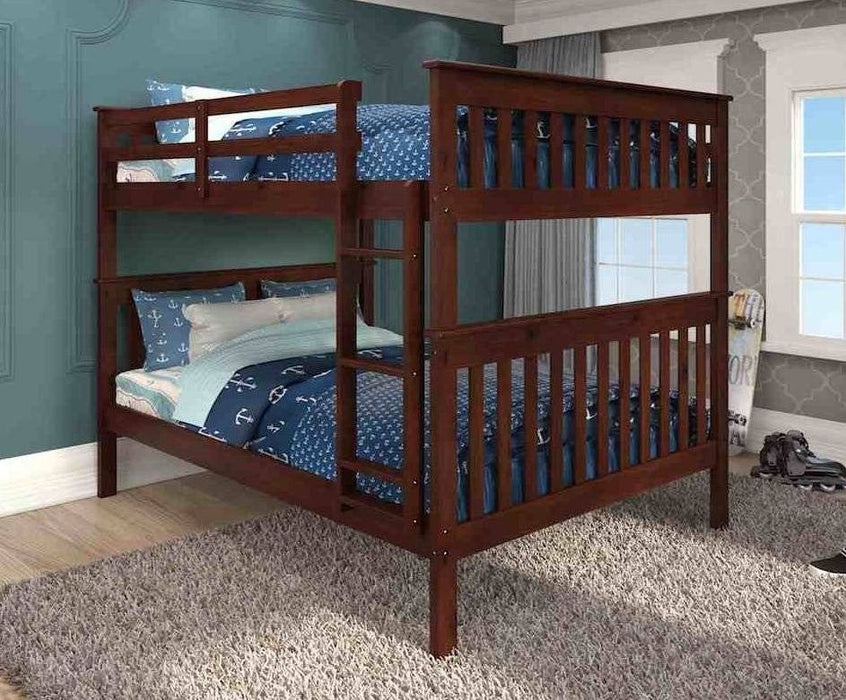 Enna Cappuccino Full Over Full Bunk Bed