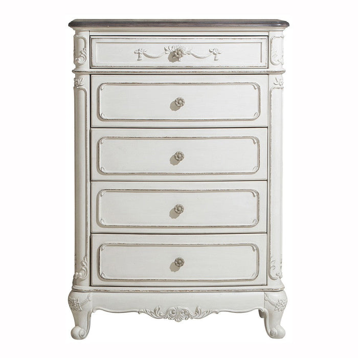 Cinderella Antique White Chest