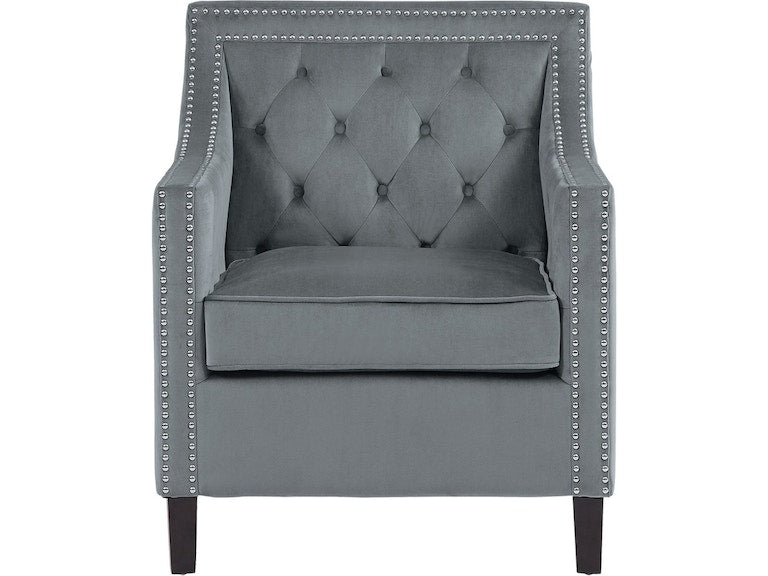 Graziso Gray Velvet Accent Chair