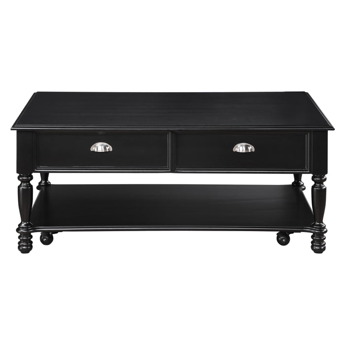 Sanders Black Lift Top Cocktail Table