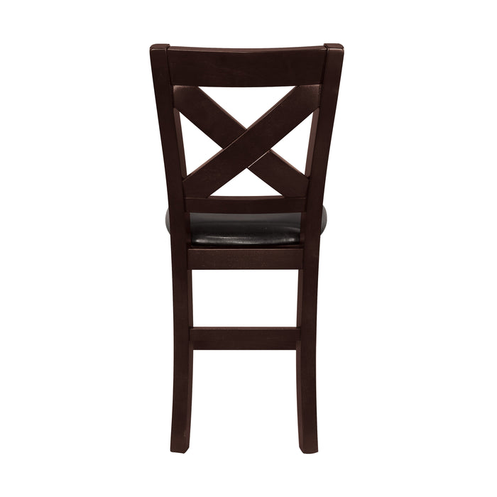 Crown Pointe Warm Merlot Counter Height Chair, Set of 2