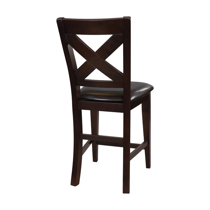 Crown Pointe Warm Merlot Counter Height Chair, Set of 2