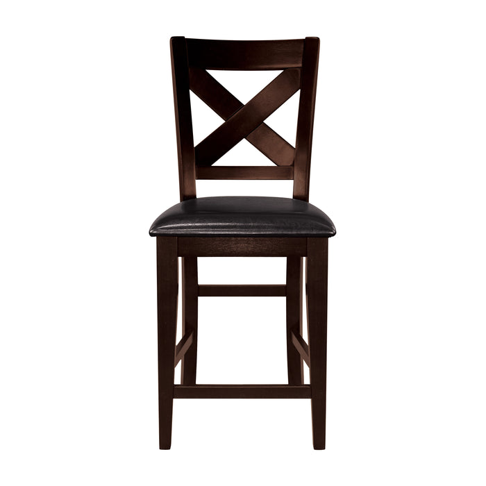 Crown Pointe Warm Merlot Counter Height Chair, Set of 2