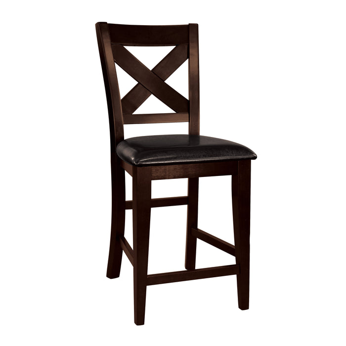 Crown Pointe Warm Merlot Counter Height Chair, Set of 2