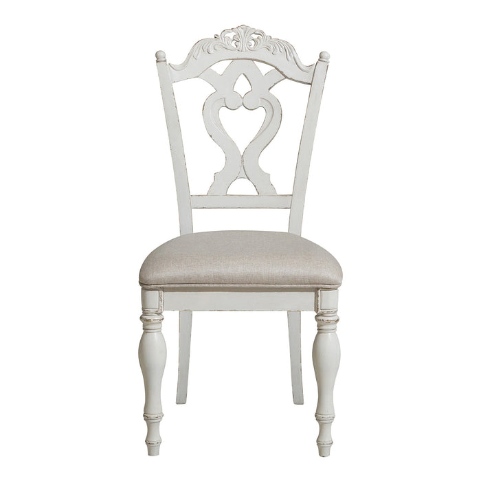 Cinderella Antique White Writing Desk Chair