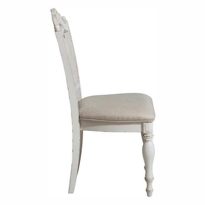 Cinderella Antique White Writing Desk Chair