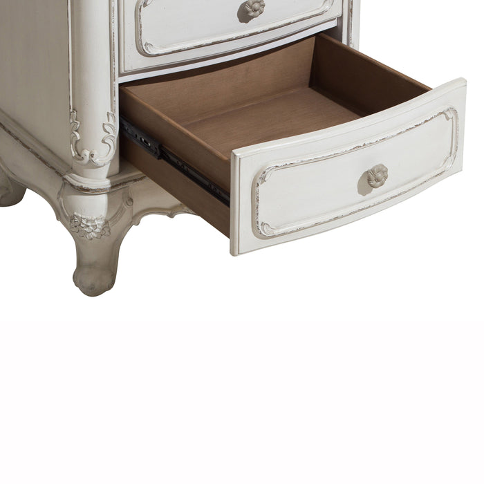 Cinderella Antique White 7-Drawer Tall Chest