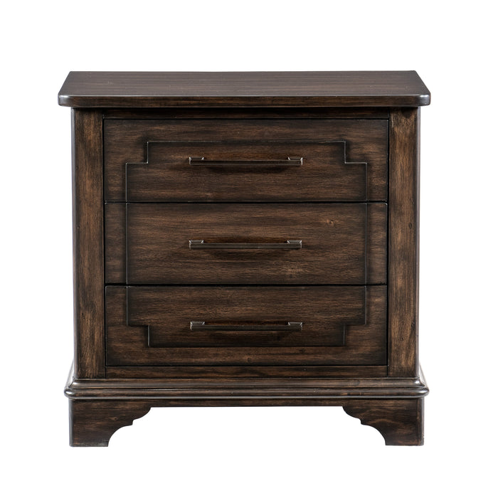 Boone Rustic Brown Nightstand