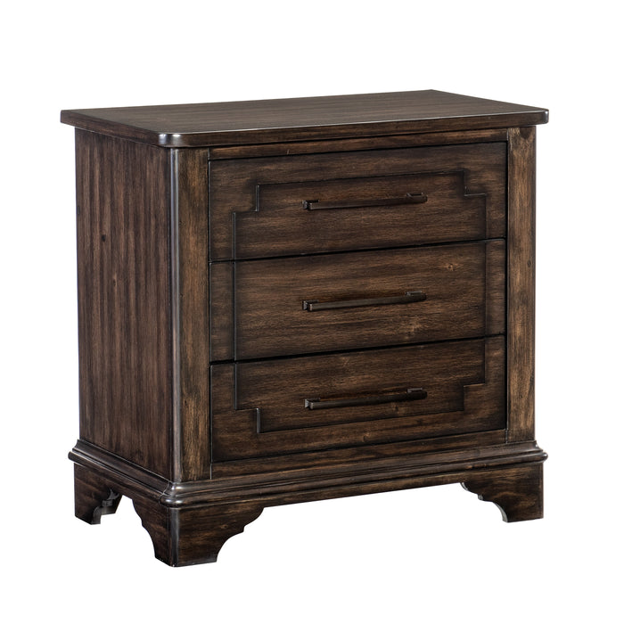 Boone Rustic Brown Nightstand